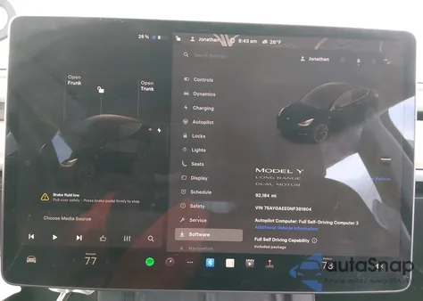 2022 Tesla Model Y Long Range Dual Motor All-Wheel Drive z USA, uszkodzony, nr VIN 7SAYGAEE0NF381904